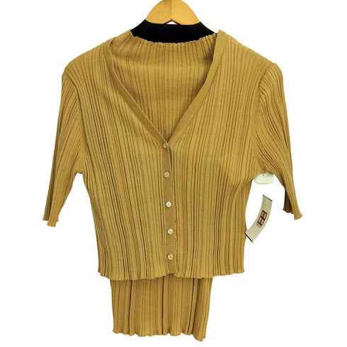 デミルクスビームス Demi-Luxe BEAMS 23ss ランダムリブ Vネックカーディガン レディース FREE