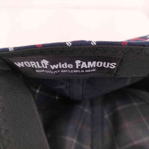 ワールドワイドフェイマス WORLD WIDE FAMOUS チェック 6パネルキャップ メンズ