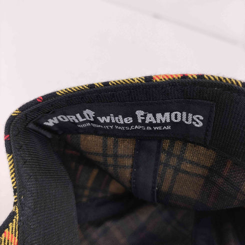 ワールドワイドフェイマス WORLD WIDE FAMOUS チェック6パネルキャップ メンズ