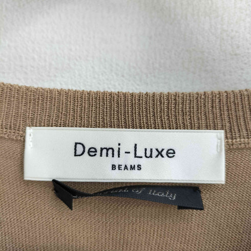 デミルクスビームス Demi-Luxe BEAMS 21ss ロロピアーナ 5分袖 クルーネックプルオーバー レディース
