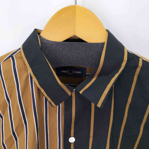 フレッドペリー FRED PERRY Stripe Bowling L/S Shirt JAPAN LIMITED メンズ M