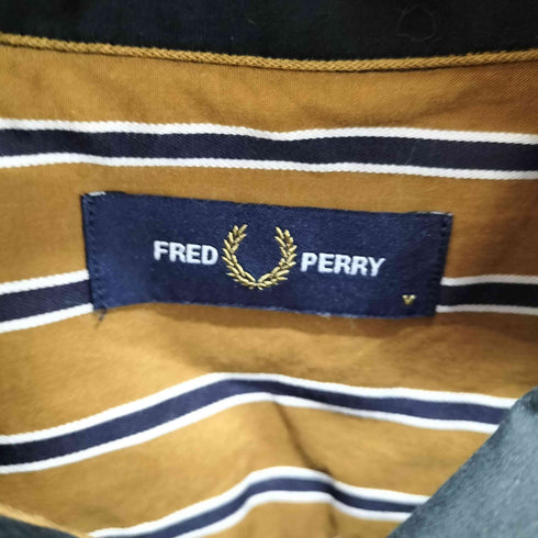 フレッドペリー FRED PERRY Stripe Bowling L/S Shirt JAPAN LIMITED メンズ M