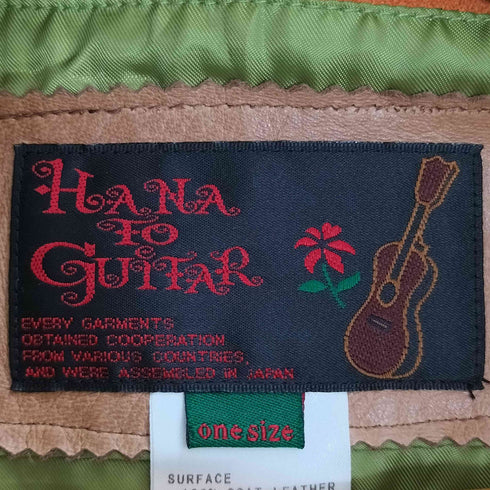 HANA TO GUITAR ゴートレザー スウェード デザインジャケット レディース ONE SIZE