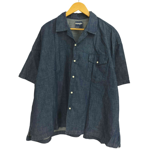 ラングラー Wrangler REGULAR FIT スナップボタン デニム地 開襟シャツ メンズ M
