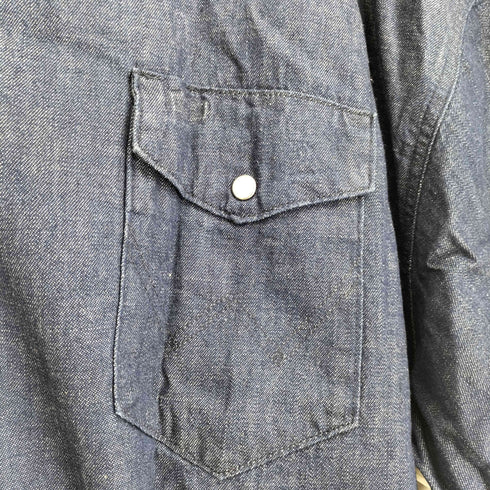 ラングラー Wrangler REGULAR FIT スナップボタン デニム地 開襟シャツ メンズ M