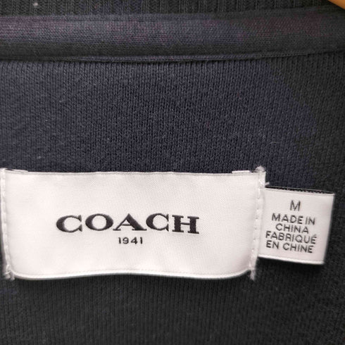コーチ COACH ロゴ刺繍 Vガゼット リブ スウェット レディース import:M