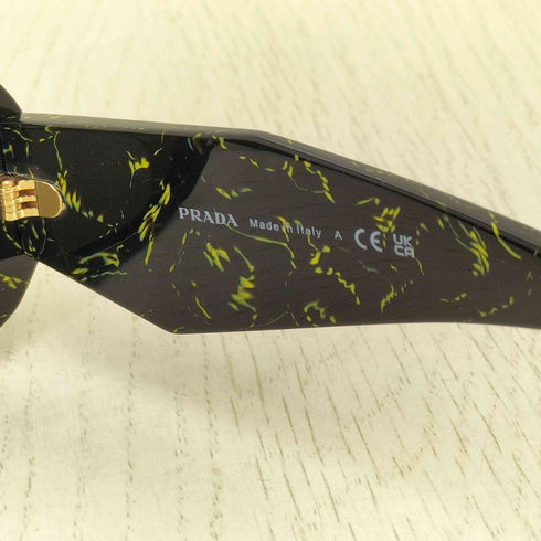 プラダ PRADA マーブル柄 シンボルセルフレーム スクエア サングラス レディース 51 20