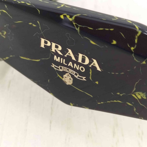 プラダ PRADA マーブル柄 シンボルセルフレーム スクエア サングラス レディース 51 20