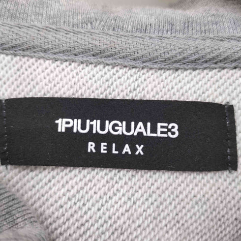 ウノピゥウノウグァーレトレリラックス 1PIU1UGUALE3 RELAX コットン ダブルジップ ラインストーンジップ 折り鶴 スウェット パーカー メンズ import:S