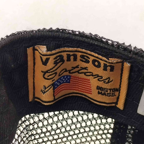 バンソン VANSON ロゴ刺繍 デニム 6パネル デニム メッシュ キャップ メンズ