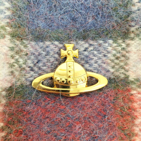 ヴィヴィアンウエストウッド Vivienne Westwood ウールアルパカ オーブロゴ チェックベレー帽 レディース S~M