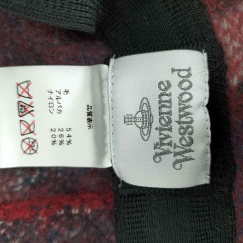 ヴィヴィアンウエストウッド Vivienne Westwood ウールアルパカ オーブロゴ チェックベレー帽 レディース S~M