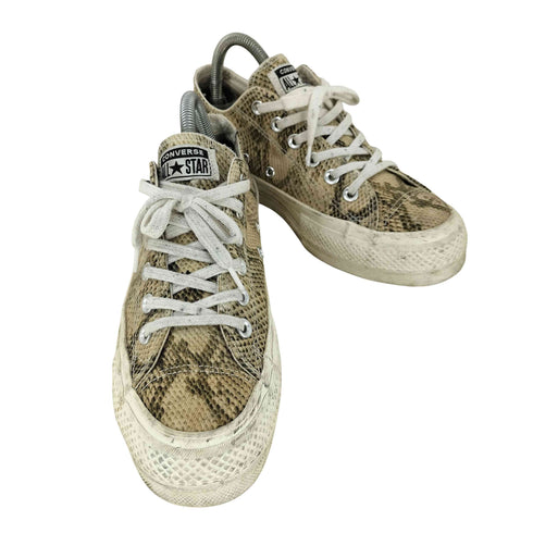 コンバースオールスター CONVERSE ALLSTAR パイソン柄ローカットスニーカー レディース JPN:24.5