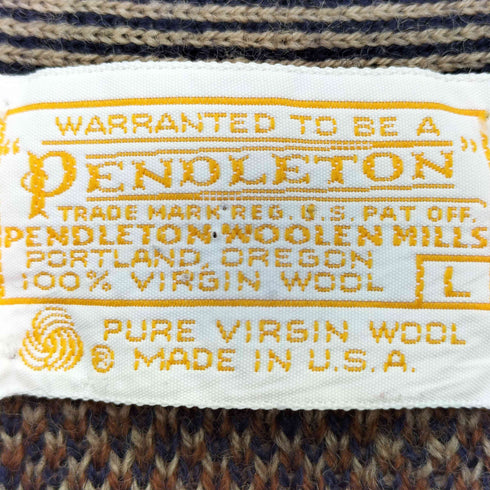 ペンドルトン PENDLETON 70S USA製 総柄 ニットベスト メンズ import:L
