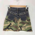 サンローランパリ SAINT LAURENT PARIS Camo Print Studded Denim Skirt レディース 26