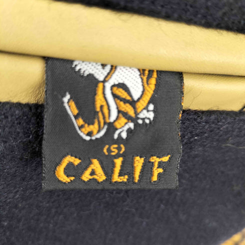 CALIF レザー切替 ロゴ刺繍 ウール スタジャン メンズ import:S