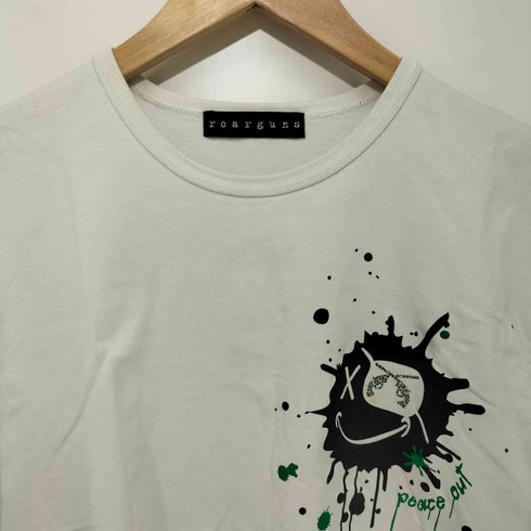 ロアーローガンス roar roarguns PEACE OUT プリント ラインストーン S/S Tシャツ レディース 3