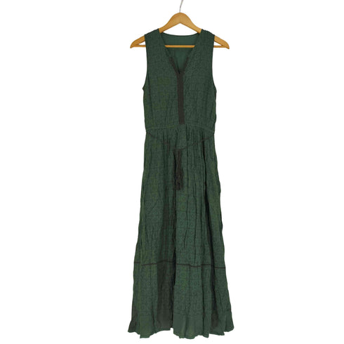 グリーンレーベルリラクシング GREEN LABEL RELAXING CFC INDIA パネル プリント ワンピース レディース