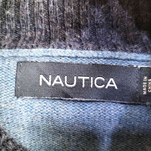 ノーティカ NAUTICA ロゴ刺繍 ハーフジップニット メンズ import:XL