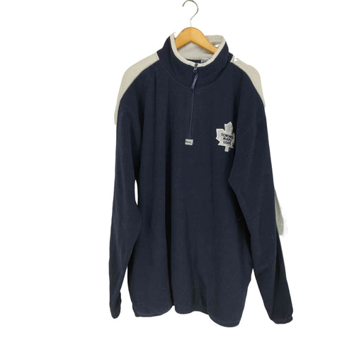 マジェスティックアスレチック Majestic ATHELETIC TRONTO MAPLE LEAFS ハーフジップフリースジャケット メンズ 2XL