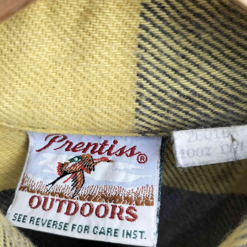 プレンティス Prentiss 80-90s USA製 コットンヘビーネルシャツ メンズ LARGE