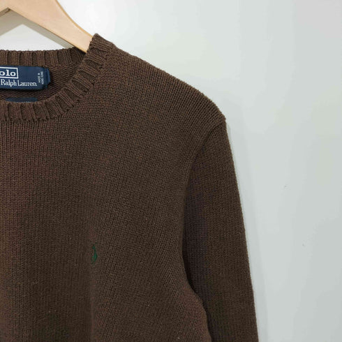 ポロバイラルフローレン Polo by RALPH LAUREN ワンポイントポニー刺繍コットンクルーネックニット メンズ L