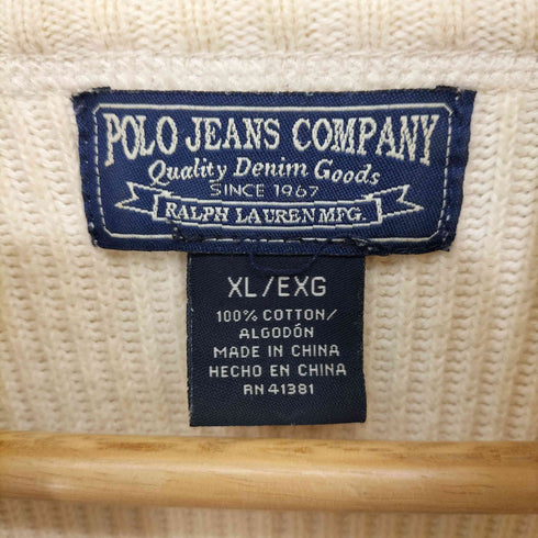 ポロジーンズカンパニーラルフローレン POLO JEANS COMPANY RALPH LAUREN ハーフジップニットセーター メンズ XL