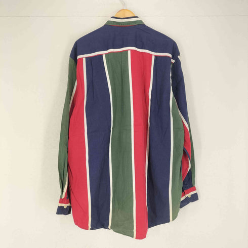 ノーティカ NAUTICA 90s マルチカラーストライプオックスフォードシャツ メンズ JPN:L