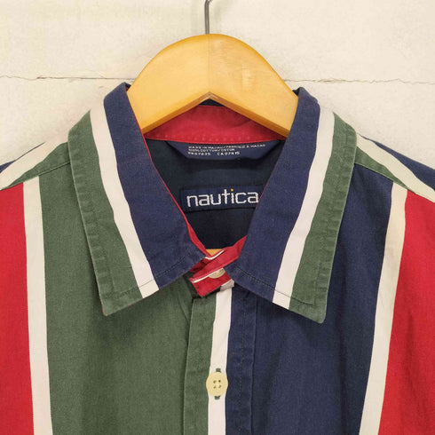 ノーティカ NAUTICA 90s マルチカラーストライプオックスフォードシャツ メンズ JPN:L