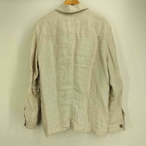 ザラ ZARA リネン カバーオールジャケット メンズ import:M