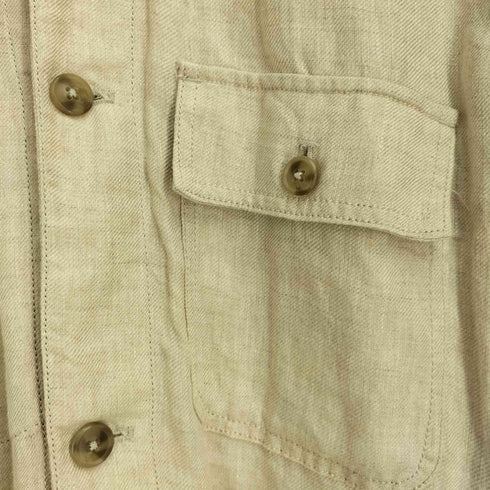 ザラ ZARA リネン カバーオールジャケット メンズ import:M