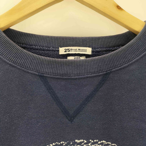 Boat House クルーネックスウェットプルオーバー エルボーパッチ 前V メンズ JPN:3