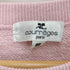 クレージュ courreges バイカラー ビジュー エムブレム 刺繍 クルーネック スウェット レディース 9R