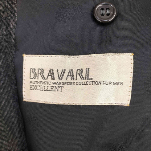 BRAVARL ヘリンボーン 2Bシングルテーラードジャケット メンズ JPN:M