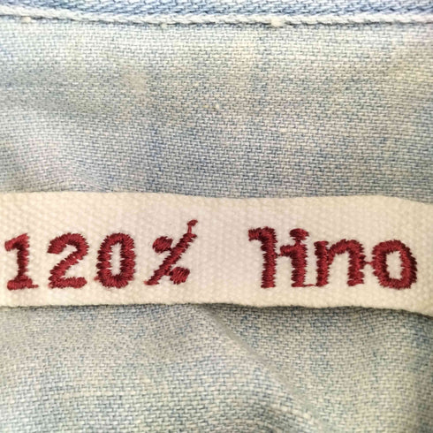 120%lino コットンリネン スナップボタン デニムシャツ メンズ