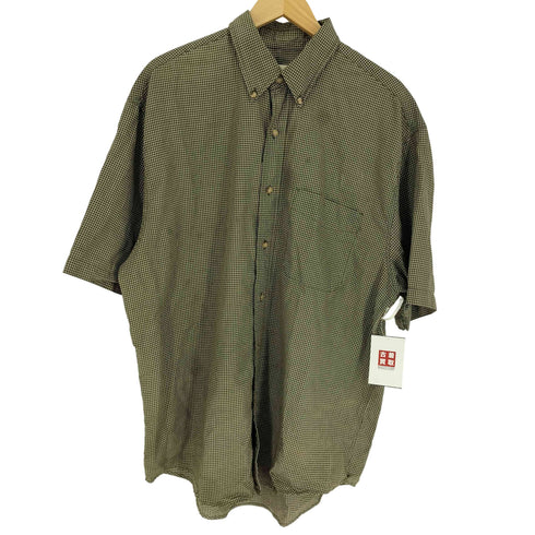 エディーバウアー Eddie Bauer 90-00S 白タグ B.D S/S チェック シャツ メンズ