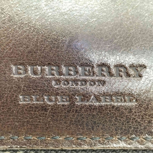 バーバリーブルーレーベル BURBERRY BLUE LABEL ラウンドジップ 二つ折りミニ財布 レディース