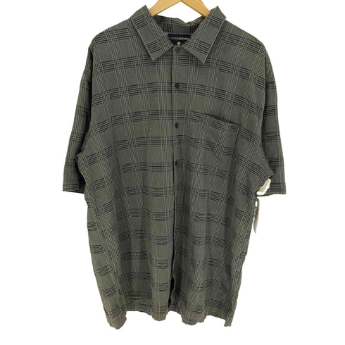 TOSCANO 80-90s シルク コットン S/S チェック シャツ ビッグサイズ メンズ import:XXL