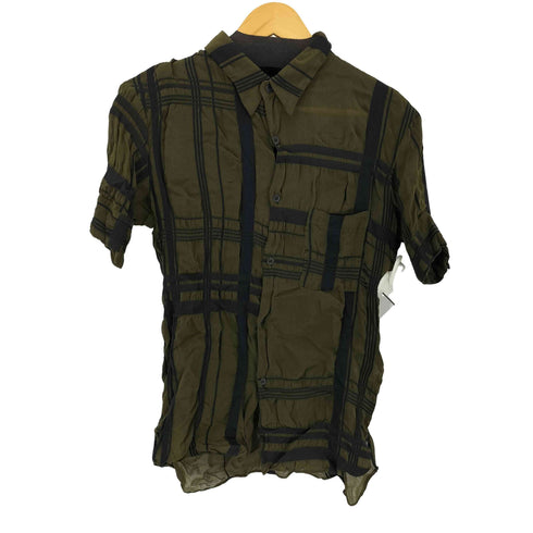 ワイズ Ys レーヨン混 ストライプ シアーシャツ S/S レディース JPN:1
