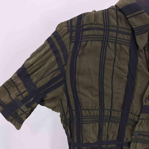 ワイズ Ys レーヨン混 ストライプ シアーシャツ S/S レディース JPN:1