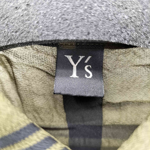 ワイズ Ys レーヨン混 ストライプ シアーシャツ S/S レディース JPN:1