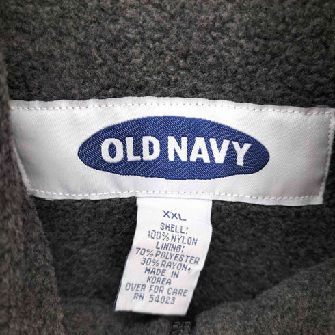 オールドネイビー OLD NAVY 90S 裏地フリース マルチポケット 裾ドーローコード ナイロン ベスト メンズ XXL