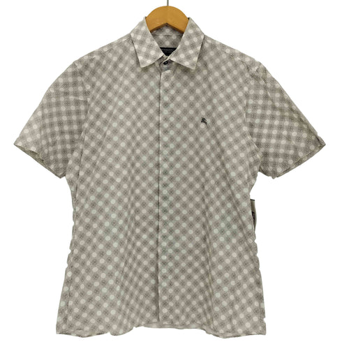 バーバリーブラックレーベル BURBERRY BLACK LABEL 総柄 半袖シャツ メンズ JPN:2