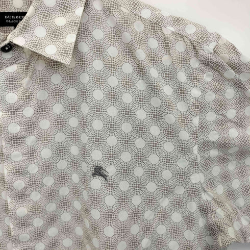 バーバリーブラックレーベル BURBERRY BLACK LABEL 総柄 半袖シャツ メンズ JPN:2