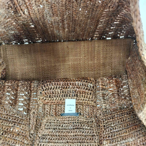 MAISON N.H PARIS マダガスカル製 ラフィアバック レディース