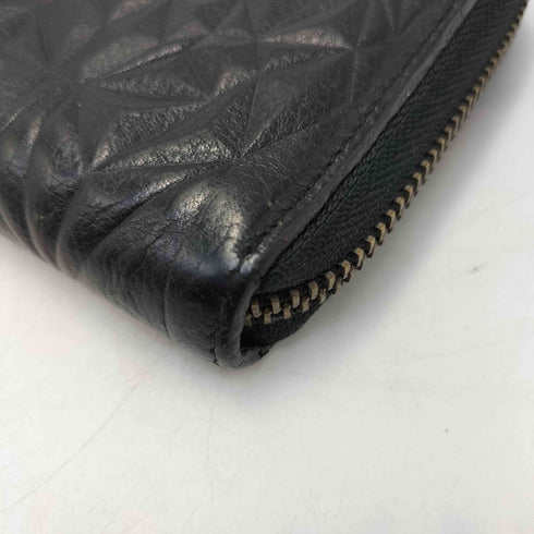 シーサー エンブレム ラウンドジップ レザー ロング ウォレット 長財布 メンズ