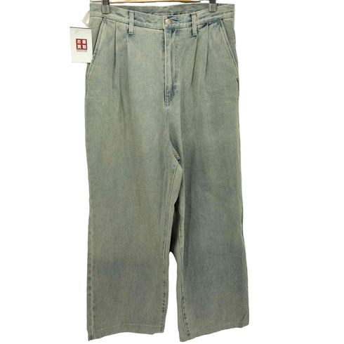 alfred alex gradation wide straight denim pants / グラデーションワイドストレートデニムパンツ メンズ M