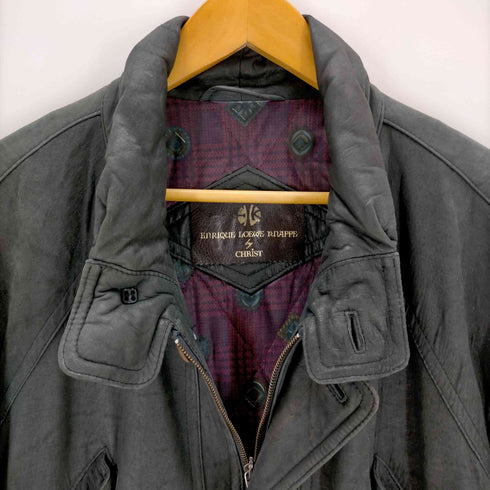enrique loewe rnappe リアルレザージャケット メンズ