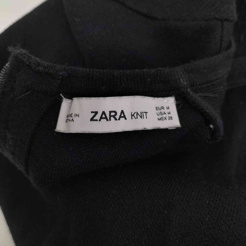 ザラ ZARA ゴールドチェーン レーヨン ポリ ナイロン S/S ニット セーター レディース import:M