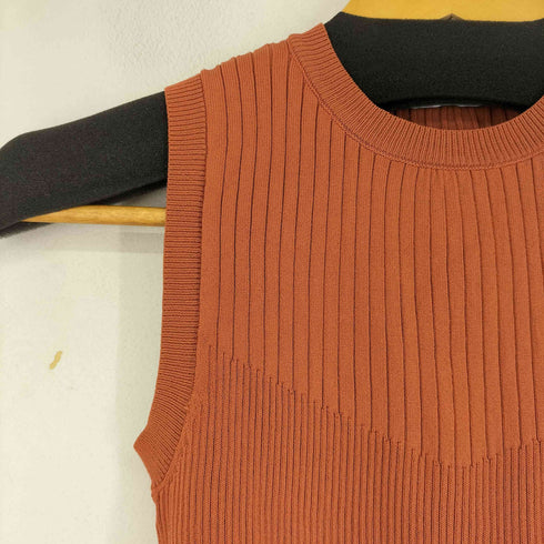 ザラ ZARA リブニットノースリーブ レディース import:S